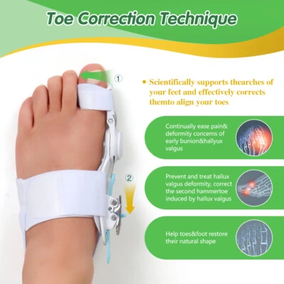 CFR Bunion Toe Corrector Adjustable Orthosis Foot Splints Women Men - Image 1 of 4