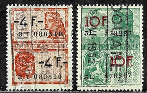 HICK GIRL- USED BELGIUM REVENUE STAMPS BANK OPERATIONS TAX ISSUES E330 - Picture 1 of 2