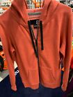 New Fox Women's Hooded Zip Up Sweatshirt ~Orange Crush ~ L ~ #01520-368-L