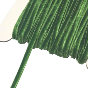 Green 25 Yards 1/8" 3Mm Velvet Ribbon Lots Bulk (Green, 1/8"(3Mm)) - Picture 1 of 7