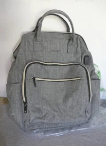 NEW Ytonet Gray Multi-Compartment Gym School Laptop Hiking Backpack Bag USB Port - Picture 1 of 11