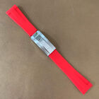 20mm Silicone Rubber Watch Strap Band 316L stainless steel single folding clasp