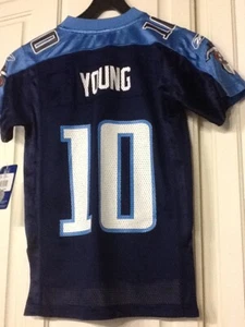 NFL Vince Young Tennessee Titans Screen Printed Blue Youth Jersey - XL - Picture 1 of 2