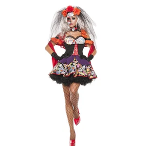 Day Of The Dead Dia De Los Muertos Adult Full Costume for Halloween - Picture 1 of 5