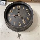Rare Antique Waterbury Arts & Crafts Beer Keg Whiskey Barrel Marine Lever Clock 
