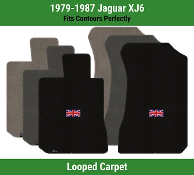Alfombrillas delanteras Lloyd Classic Loop para Jaguar XJ6 79-87 con logotipo de bandera británica Foto 1 de 4