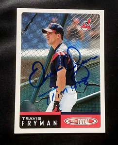 TRAVIS FRYMAN CLEVELAND INDIANS TIGERS AUTOGRAPHED SIGNED 2002 BASEBALL CARD - Picture 1 of 1