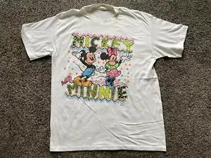 Camisa de Mickey Mouse Minnie Mouse Walt Disney de Colección Años 90 ¡Suave! Med de EE. UU. - Imagen 1 de 5