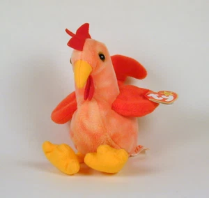 Ty Beanie Baby Doodle the Rooster Light Pink / Yellow DOB March 8, 1996 - Imagen 1 de 1