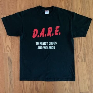 Vtg 90s DARE T Shirt Sz Large To Resist Drugs and Violence Genoa Police WI - Picture 1 of 4