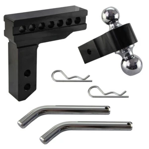 2" Empfänger 6'' Drop Einstellbare Anhängerkupplung Dual Ball Mount 2" 2-5/16'' - Picture 1 of 9