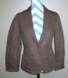 Mujer Sz 10 Gap Marrón con forro rosa Blazer profesional de manga larga - Imagen 1 de 4