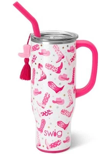 30oz Mega Mug 30 Oz Tumbler With Handle And Straw Cup Holder Friendly Dishwasher - Picture 1 of 6