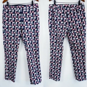 Boden sz 12 Long Richmond Floral Print Crop Pants Cotton Twill Stretch High Rise - Picture 1 of 6