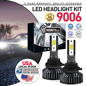 2Pcs 9006 HB4 LED Headlight Bulbs Kit High/Low Beam For Chevrolet Silverado 1500