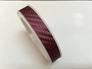 CINTA PVC A RAYAS DE CARBONO ROJO 3D 12MM(W) X 6M(L) - Imagen 1 de 3