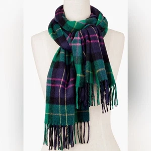 Talbots Tartán Cuadros 100% Cachemira Cálida Invierno Flecos Bufanda Unisex 6x3 Pies NUEVO - Imagen 1 de 9