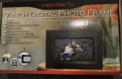 Nextar N7-202 7" Digital Picture Frame Black/Silver Interchangeable Frames  - Image 1 of 4