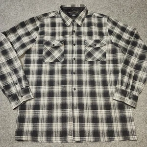 Firestone Walker 805 Brewing Co Mens Shirt Medium Black Plaid Bullseye Flannel  - Picture 1 of 15