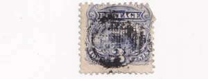 1869 STAMP US SCOTT #114 "Locomotive" 3 CENT PICTORIAL USED FANCY CANCEL - CC - Picture 1 of 1