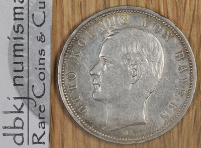 Estados alemanes 1913D - Baviera - 5 marcos - plata - KM 915 - AU aproximadamente sin circular dbkjA Foto 1 de 3