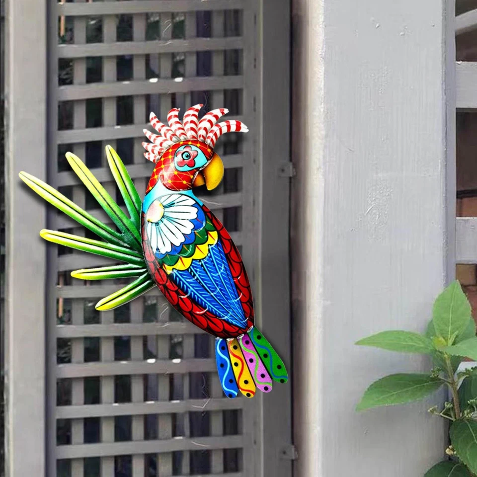 Esculturas 3D de decoración de loros de metal para adornos de dormitorio Foto 1 de 1