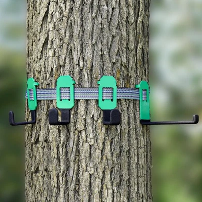 Tree Stand Strap Bow Hangers - Comes with 3 Metal Gear Hooks and 1bow Hanger ... - Image 1 of 4