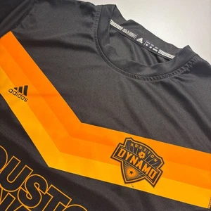 Camiseta de fútbol Adidas Houston Dynamo ClimaLite negra naranja para hombre mediana - Imagen 1 de 10