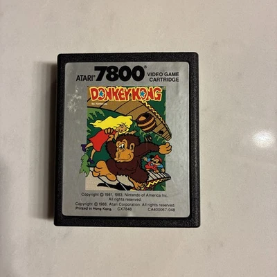 Donkey Kong (Atari 7800) Silver Box VERY RARE!, BEAUTIFUL! With Manual - Image 1 of 4