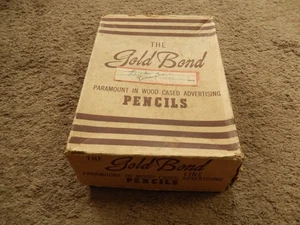 Vintage Lot 114 unbenutzte Werbung Gold Bond Line Paramount Holzgehäuse Bleistifte - Bild 1 von 7