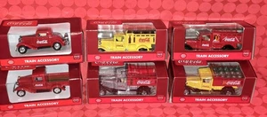 Vintage Coca-Cola Marke LKW Zug Zubehör - 6 Fahrzeuge - Bild 1 von 7