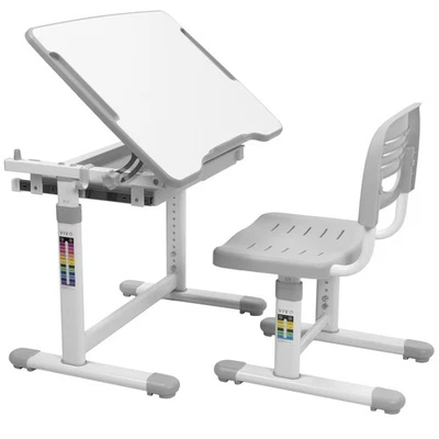 VIVO Escritorio y Silla Infantil Altura Ajustable Niños Estación de Trabajo Interactiva Gris Foto 1 de 4