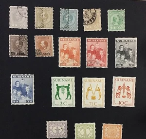Suriname 1873-1955 F-VF MH & Used Lot Between Sc#1-268, Cv$49. (W14) - Picture 1 of 1