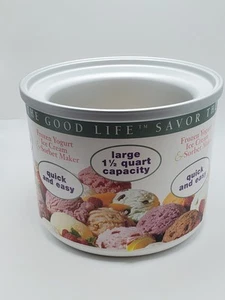 Cuisinart 1,5 Quart Eiscreme Gefroren Joghurt Sorbet Maschine Ersatz Schüssel - Bild 1 von 5