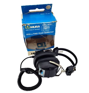 Mura SP-502 Dynamic Stereo Headphones Black & Silver NEEDS WORK - READ - Picture 1 of 12