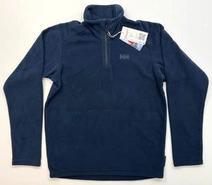 Men's HELLY HANSEN Daybreaker 1/2 Zip Fleece Pullover NAVY - Picture 1 of 3