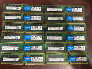 LOT 12 Crucial Micron 32GB 2Rx4 PC4-2133P DDR4 ECC RDIMM SERVER MEMORY - Picture 1 of 3