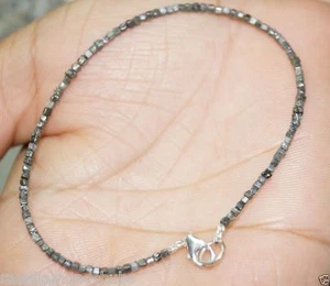 Bracelet diamant cube Congo gris foncé naturel 6,0 tcw 7 inc., bracelet en ar... - Foto 1 di 4