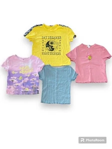 Girls Short Sleeve Spring School Summer Tops Bundle of 4 Size Youth Small - Picture 1 of 5