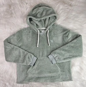 Hurley Sweater Womens Medium Green Sherpa Hoodie Comfort Sweatshirt Ladies - Picture 1 of 7