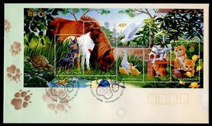 AUSTRALIA 1996 Pets Miniature Sheet on First Day Cover (FDC) - Picture 1 of 2