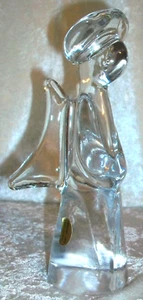 Vintage elegante klare echte Bleikristall Heiligenschein Herold Engel Figur Skulptur - Bild 1 von 14