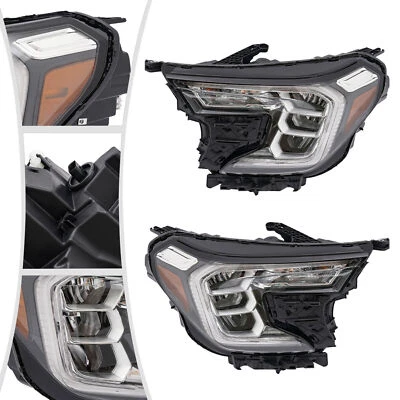 Left+Right Side For 2022-2024 GMC Terrain AT4 | SLE | SLT LED Reflector Headlamp - Image 1 of 4