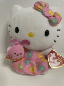 Hello Kitty Vintage TY Plüschtier Neu mit Etikett Beanie Babys Sanrio 2015 Osterhase - Bild 1 von 4
