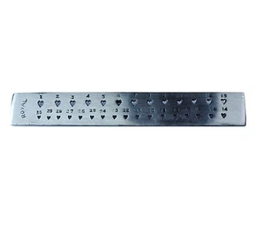 Proops Jewellers 8" 30 Heart Hole Drawplate Draw Plate Wire Jewellers J1123 - Picture 1 of 1