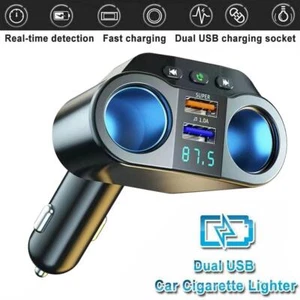 Dual USB Car Charge Cigare socket Lighter Fast Car Power Adapter Car Best~ F2W1 - Zdjęcie 1 z 8