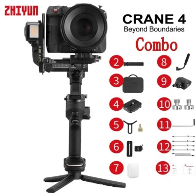 Zhiyun Crane 4 Combo Version, Gimbal Stabilizer for DSLR Camera DE - Bild 1 von 4