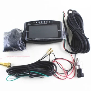 Car Gauge Fuel Oil Pressure Volt Water Temperature Tachometer Display Sensor Set - Picture 1 of 12