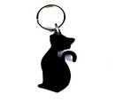 Cute Cat Keyring Lanyard Keychain Bag Charm Zipper Charm Gift In Black