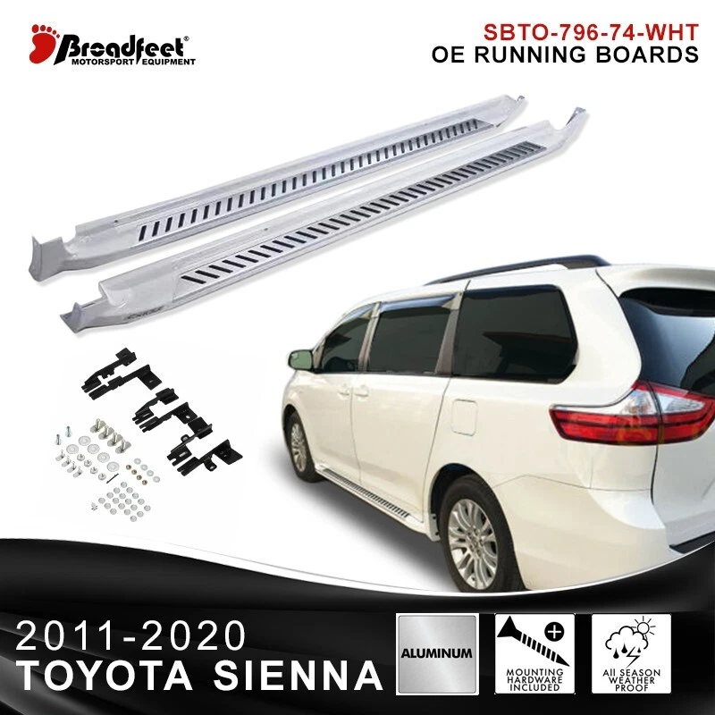 Tabla de correr blanca perla EE. UU. para Toyota SIENNA 2011-2020 escalón lateral barra Nerf Foto 1 de 4